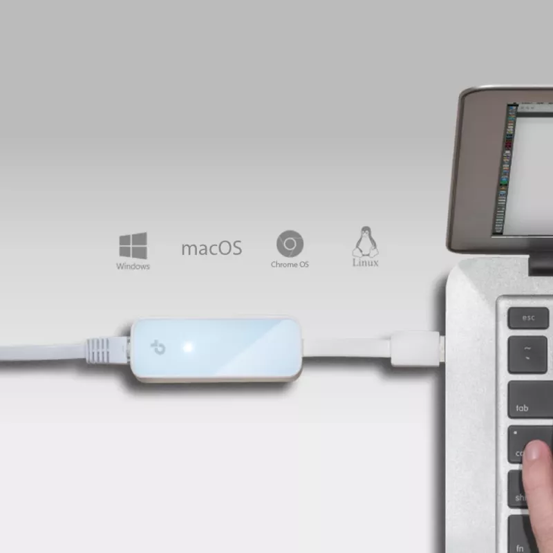 TP-Link UE200 adaptador de rede USB 2.0, Ethernet 10/100 Mbit/s, branco