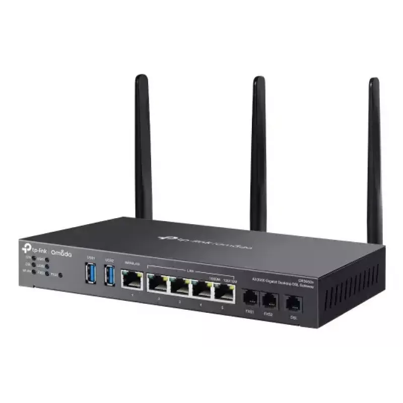 Router WLAN TP-Link Omada AX3000 Gigabit Ethernet Dual-Band (2,4 GHz / 5 GHz) preto