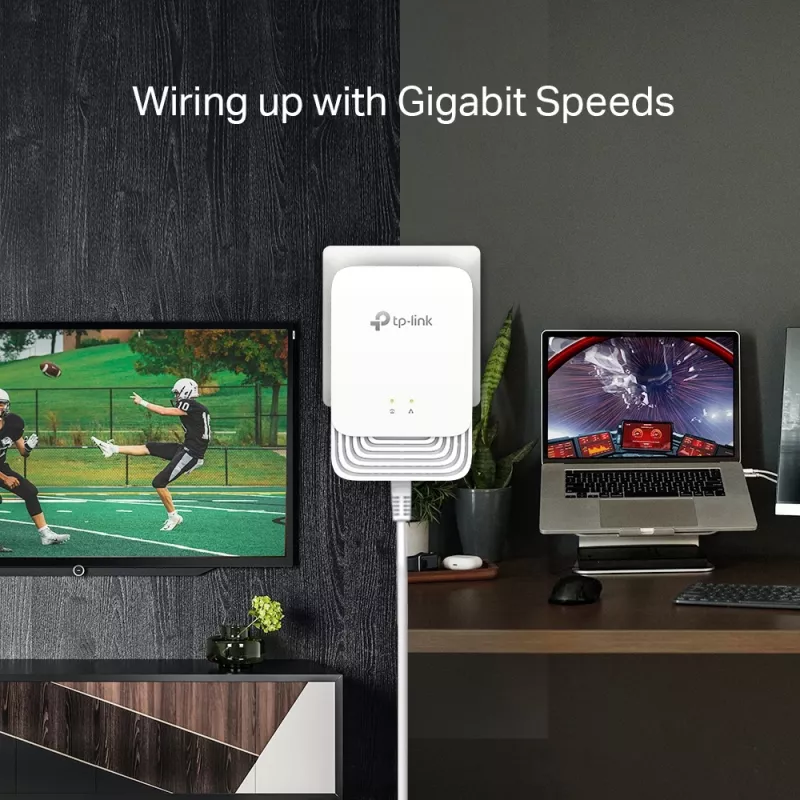 Kit Powerline TP-Link G.hn1200, 607 Mbit/s, Gigabit Ethernet, 10,100,1000 Mbit/s, HomePlug AV2, 300 m, branco