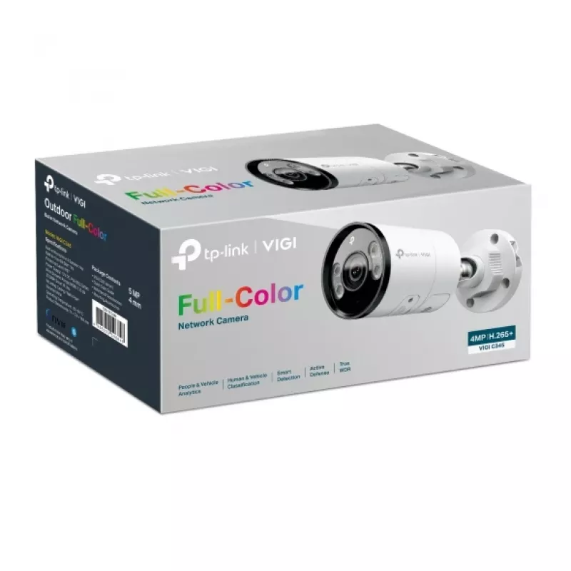 Câmara de vigilância IP Bullet TP-Link VIGI C345 exterior 2688 x 1520 píxeis parede