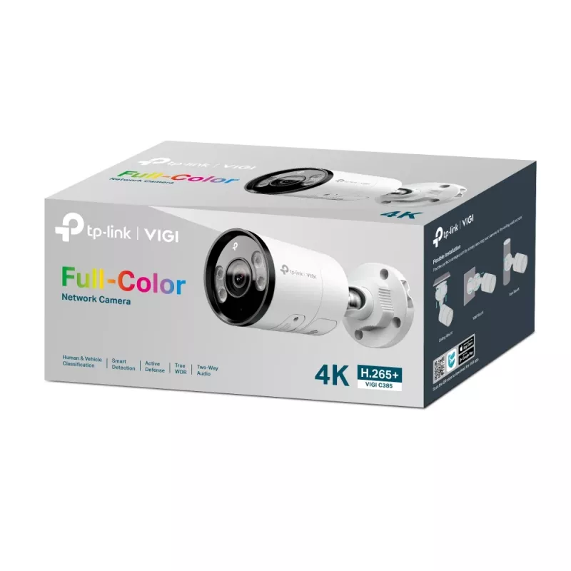 Câmara de segurança IP Bullet TP-Link VIGI C385 exterior 3840 x 2160 píxeis parede