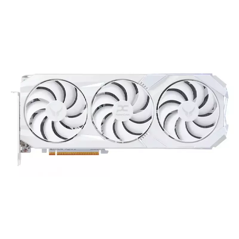 Placa gráfica power color Radeon RX 9070 XT — 16 GB GDDR6, PCIe x16 5.0, 256 bits, 3 slots, 3 ventoinhas, HDMI 2.1b, 3x DP 2.1a