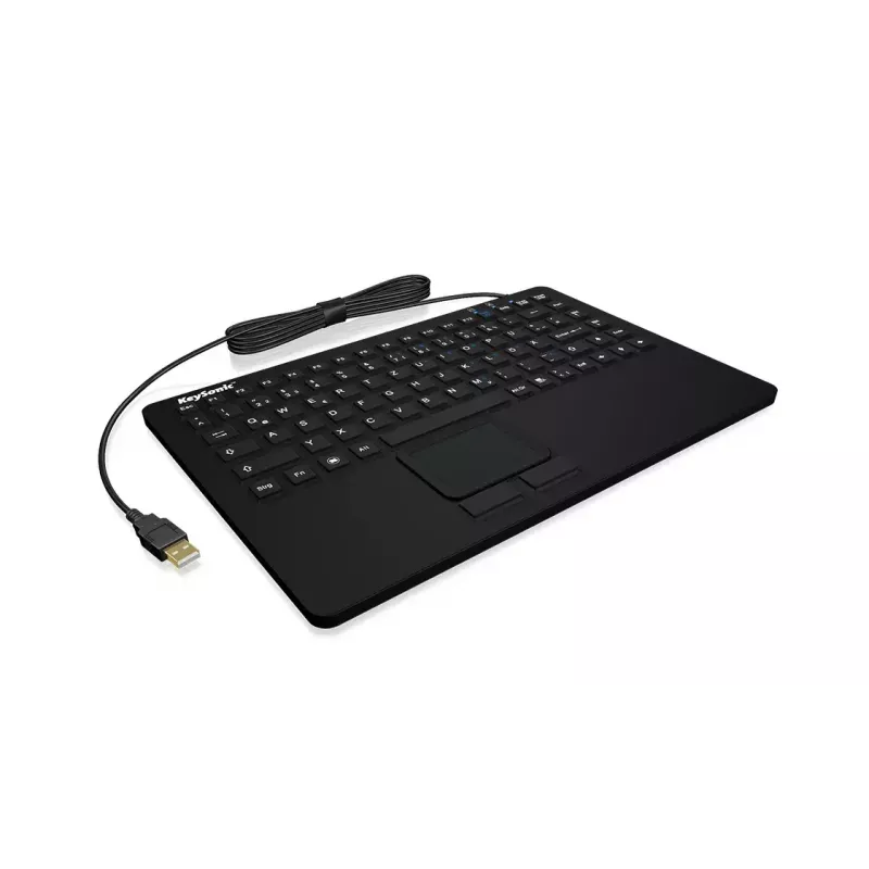Teclado universal KeySonic KSK-3230IN (DE) USB QWERTZ alemão preto