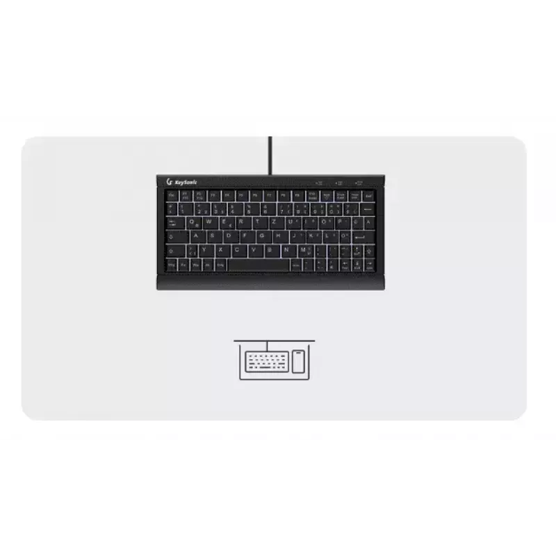 Teclado doméstico KeySonic KSK-3011ELC (DE) USB QWERTZ alemão preto