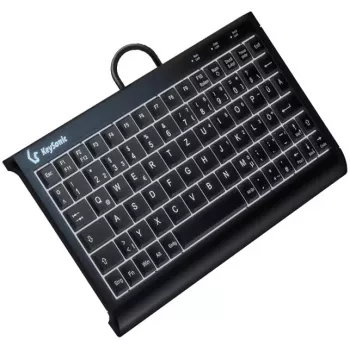 Teclado doméstico KeySonic KSK-3011ELC (DE) USB QWERTZ alemão preto