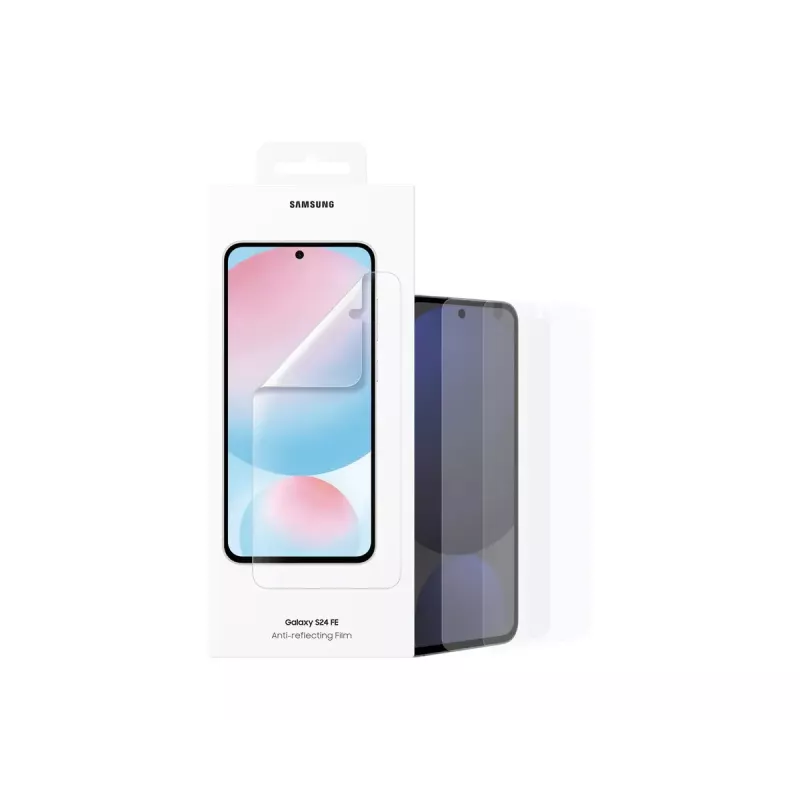 Película protetora de ecrã antirreflexo Samsung para S24 FE resistente a riscos transparente pack de 2