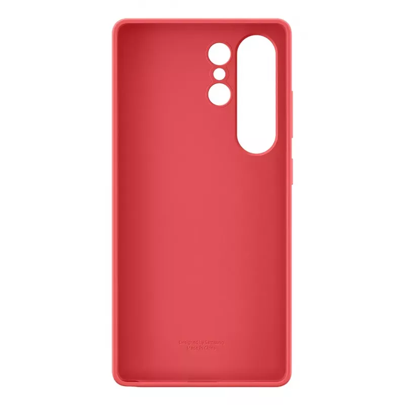 Capa Samsung Galaxy S25 Ultra capa de silicone vermelho monocromático