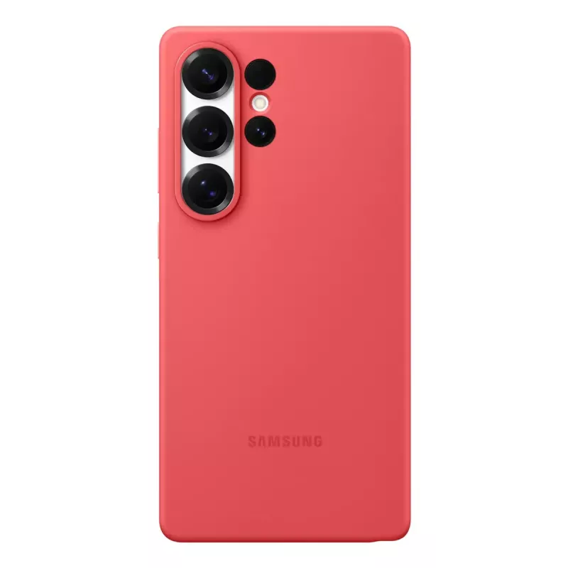 Capa Samsung Galaxy S25 Ultra capa de silicone vermelho monocromático