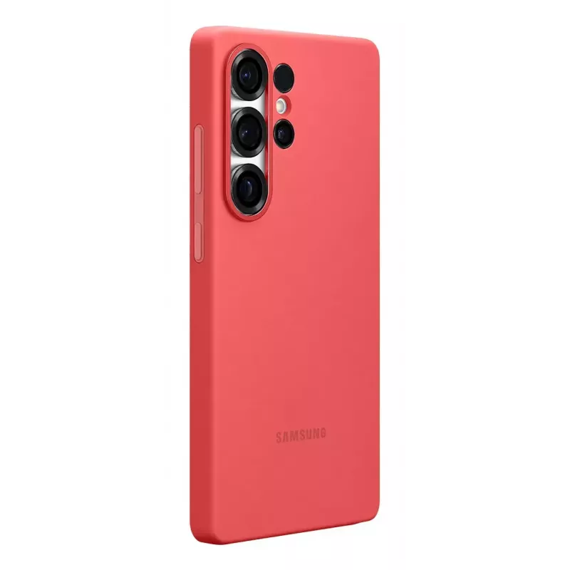 Capa Samsung Galaxy S25 Ultra capa de silicone vermelho monocromático