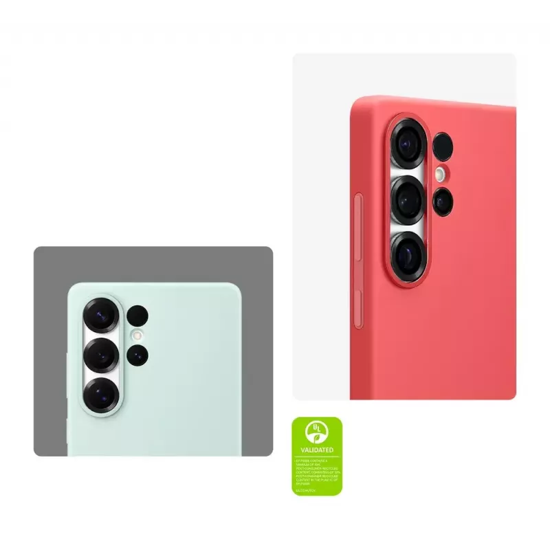 Capa Samsung Galaxy S25 Ultra capa de silicone vermelho monocromático