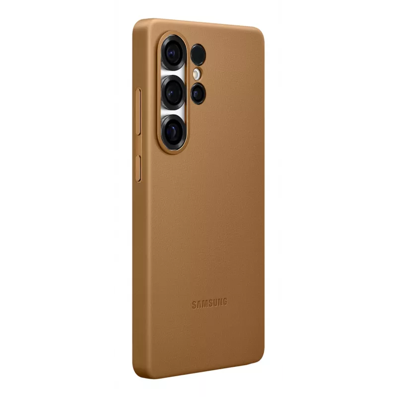Samsung EF-VS938 Kindsuit capa de pele sintética para Galaxy S25 Ultra, camelo (castanho)