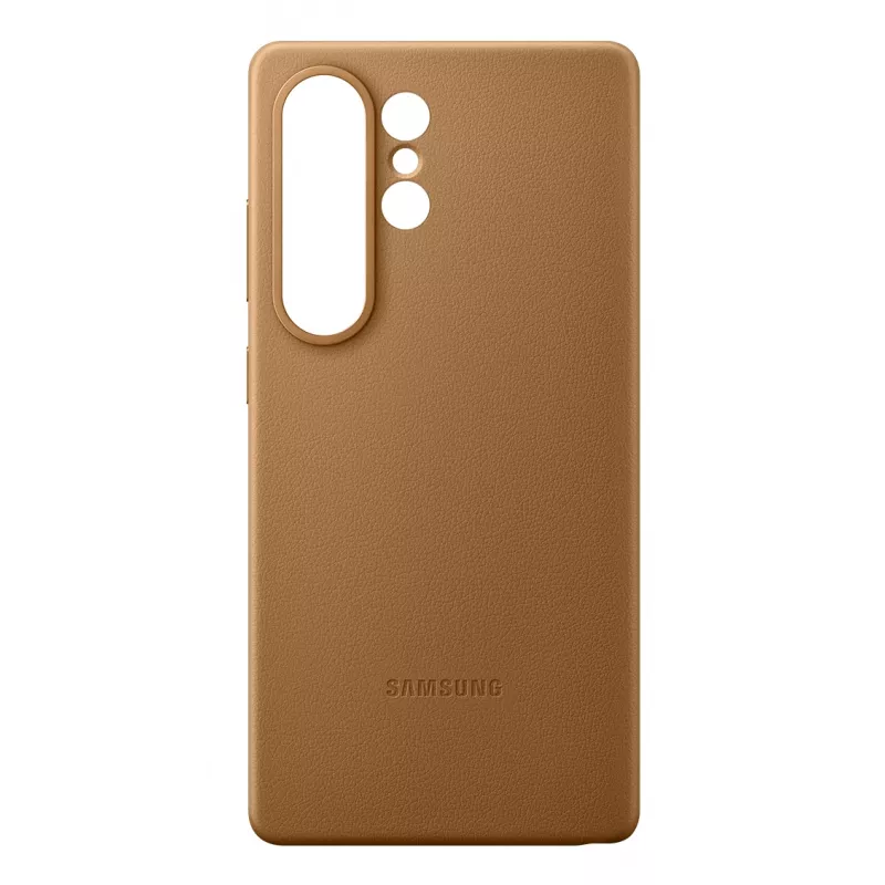 Samsung EF-VS938 Kindsuit capa de pele sintética para Galaxy S25 Ultra, camelo (castanho)