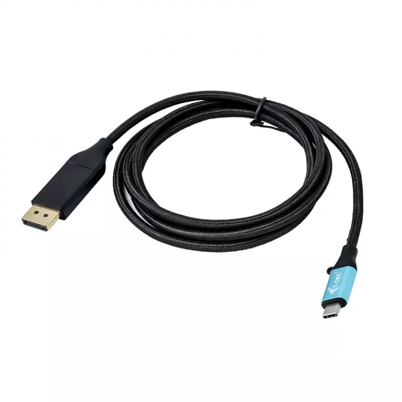 i-tec adaptador de cabo USB-C DisplayPort 4K / 60 Hz 200 cm, 2 m, USB Type-C, DisplayPort, macho, macho, 3840 x 2160 píxeis