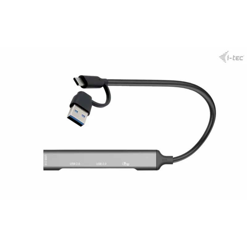 i-tec USB-C/USB-A HUB de metal 1x USB 3.0 + 3x USB 2.0