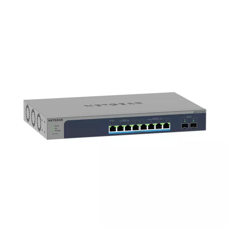 Switch de rede NETGEAR MS510TXUP Gerido L2/L3/L4 10G Ethernet (100/1000/10000) Power over Ethernet (PoE) cinzento, azul