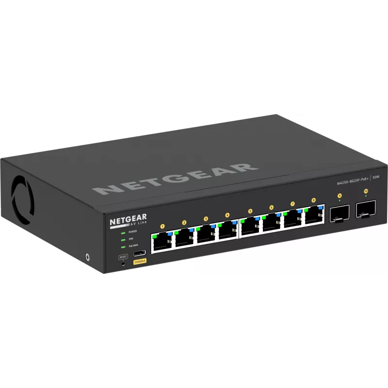 Switch gerido NETGEAR GSM4210PX 8x1G PoE+ 220W 2xSFP+