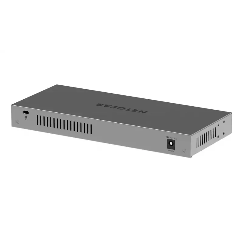 Switch de rede NETGEAR GS108MX-100EUS Unmanaged L2 Gigabit Ethernet (10/100/1000) Montagem em secretária/parede