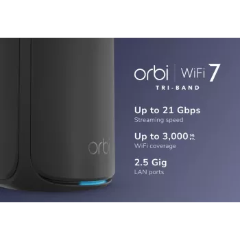 NETGEAR RBE870B Tri-Band (2,4 GHz / 5 GHz / 6 GHz) Wi-Fi 7 (802.11be) Preto 4 Interno