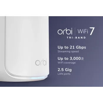 NETGEAR Orbi 870 Tri-Band (2,4 GHz / 5 GHz / 6 GHz) Wi-Fi 7 (802.11be) Branco 4 Interno