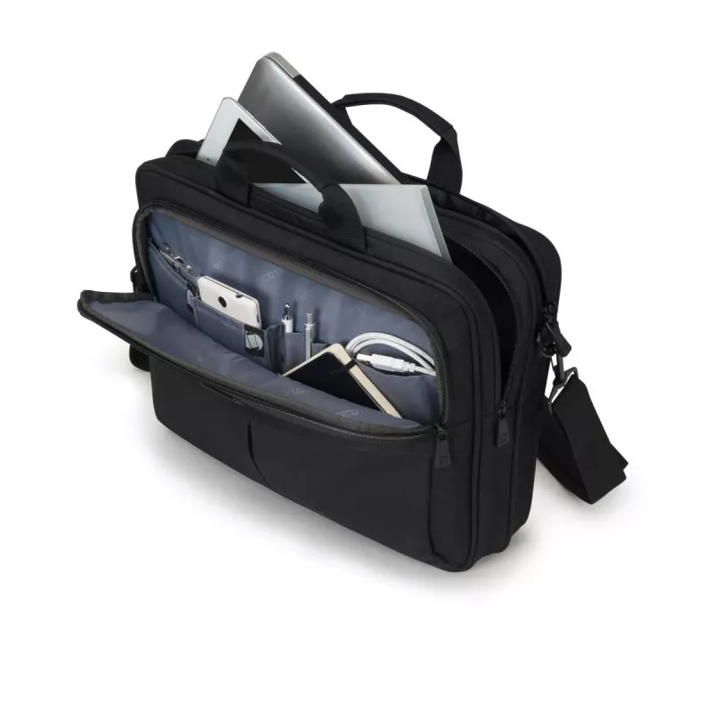 DICOTA Top Traveller Scale - Bolsa para portátil 12-14.1 polegadas - Preto / 600d PET reciclado