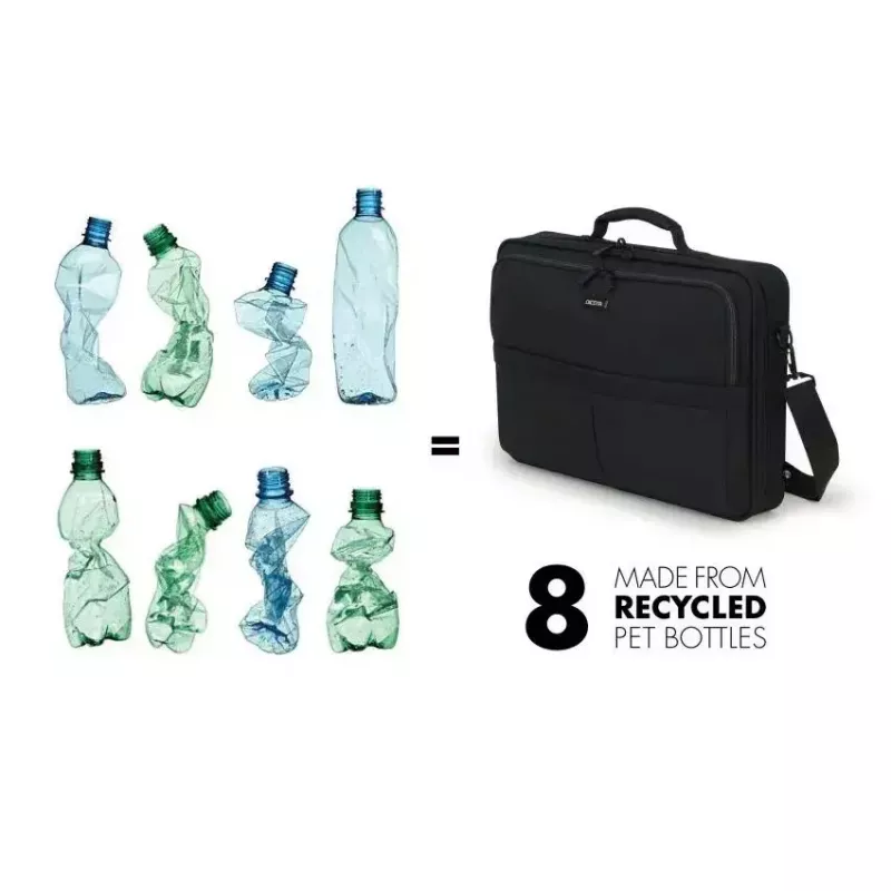 DICOTA Multi Scale - Bolsa para portátil 12-14.1in - Preto / 600d PET reciclado