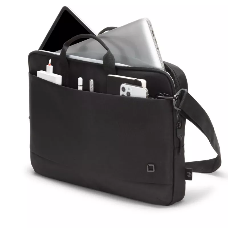 DICOTA slim Eco Motion - Mala para portátil 14-15,6 polegadas - Preto / 600d Rpe Poliéster