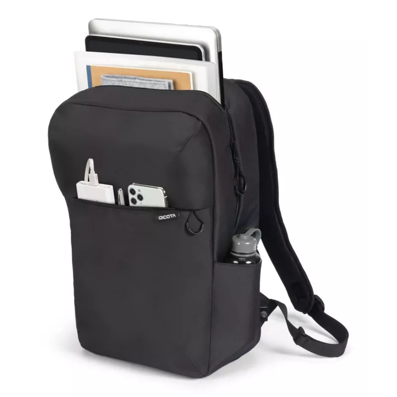 DICOTA Commuter - Mochila para portátil 13-16 polegadas - Preto / 300d Rpet Poliéster