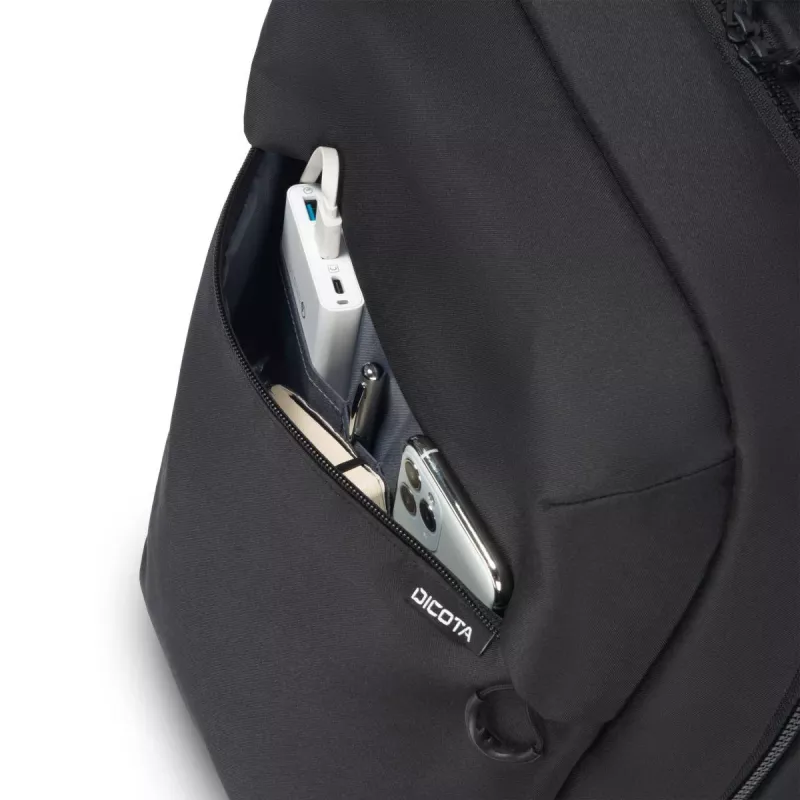 DICOTA Commuter - Mochila para portátil 13-16 polegadas - Preto / 300d Rpet Poliéster