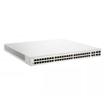 Switch gerido D-Link 52 portas Gigabit PoE+ Nuclias Smart com 4x portas combo 1G, 370W