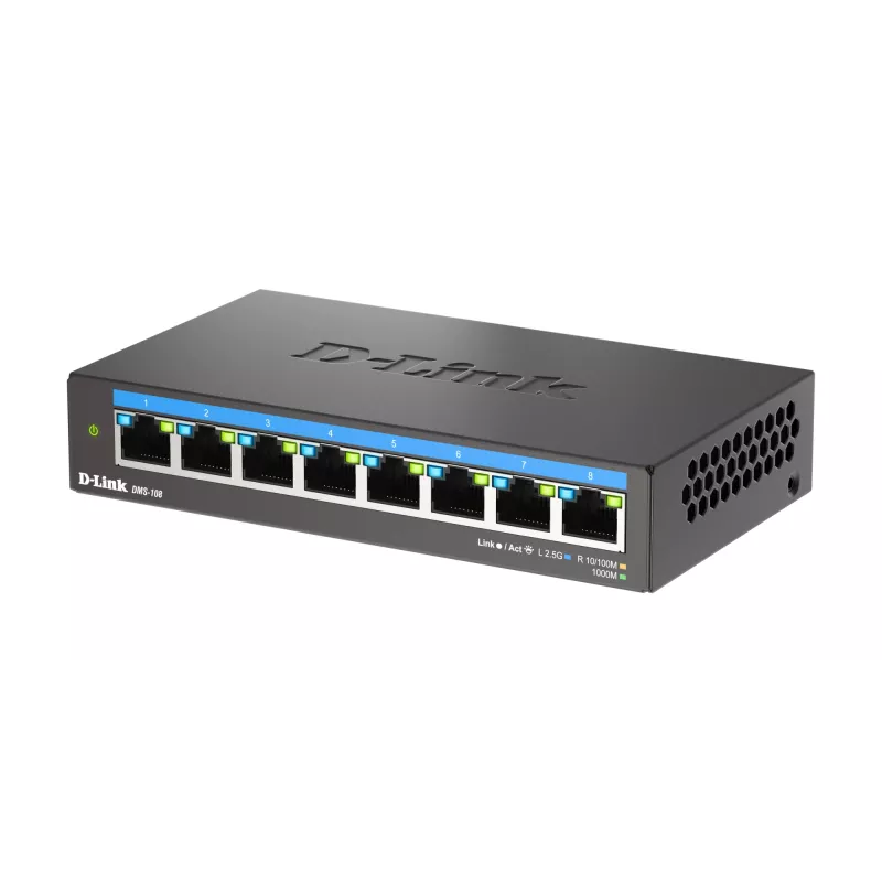 Switch não gerido D-Link DMS-108/E 8 portas 2.5G Ethernet 40 Gbit/s