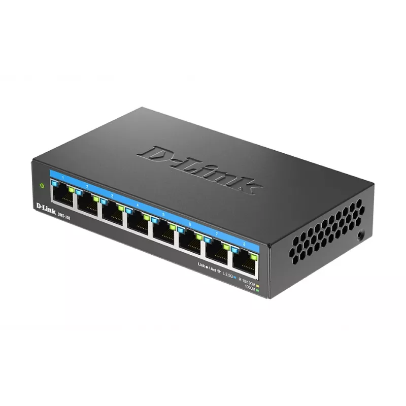 Switch não gerido D-Link DMS-108/E 8 portas 2.5G Ethernet 40 Gbit/s