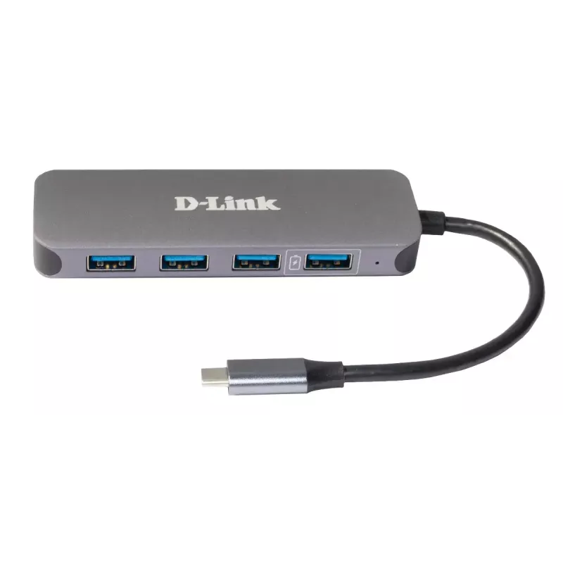 Hub USB D-Link DUB-2340 USB-C 4 portas USB 3.0 Power Delivery 60W