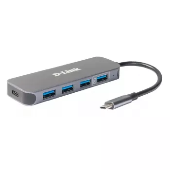 Hub USB D-Link DUB-2340 USB-C 4 portas USB 3.0 Power Delivery 60W