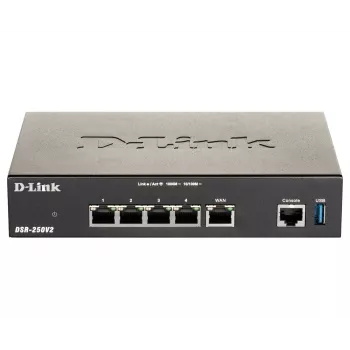 Router de secretária D-Link DSR-250V2 Wireless Gigabit Ethernet preto
