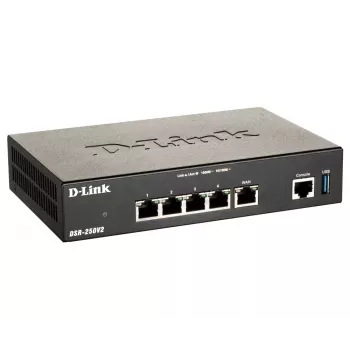 Router de secretária D-Link DSR-250V2 Wireless Gigabit Ethernet preto