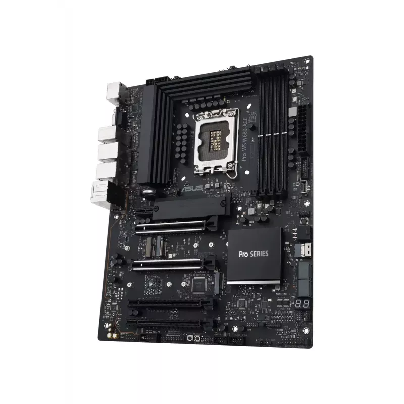 ASUS PRO WS W680-ACE placa-mãe, Intel W680, LGA 1700, ATX, DDR5 ECC até 128 GB, M.2 NVMe, RAID 0/1/5/10, 2x LAN de 2,5 Gigabit, USB-C 3.2 Gen 2x2