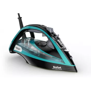 Tefal Ultimate Pure FV9844 Ferro de engomar a seco e a vapor Durilium Autoclean Base 3200 W Preto, Azul