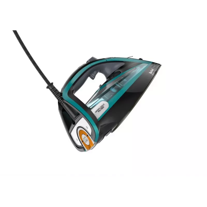 Tefal Ultimate Pure FV9844 Ferro de engomar a seco e a vapor Durilium Autoclean Base 3200 W Preto, Azul