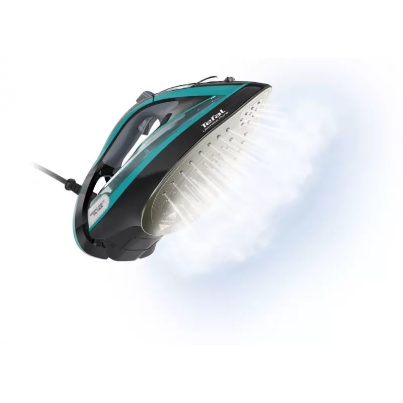 Tefal Ultimate Pure FV9844 Ferro de engomar a seco e a vapor Durilium Autoclean Base 3200 W Preto, Azul