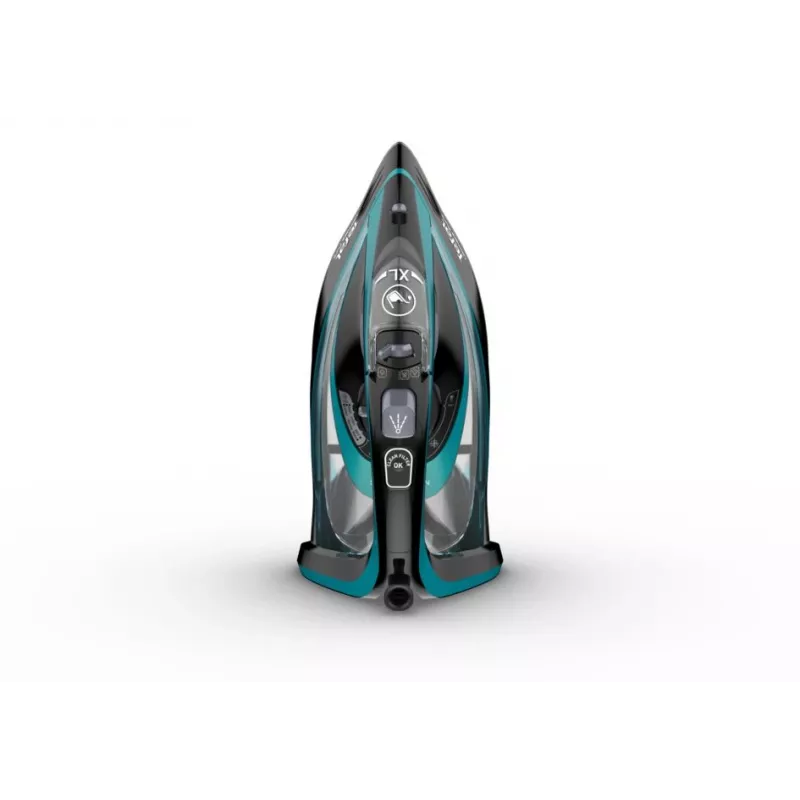 Tefal Ultimate Pure FV9844 Ferro de engomar a seco e a vapor Durilium Autoclean Base 3200 W Preto, Azul
