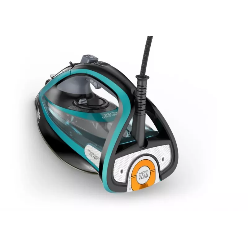 Tefal Ultimate Pure FV9844 Ferro de engomar a seco e a vapor Durilium Autoclean Base 3200 W Preto, Azul