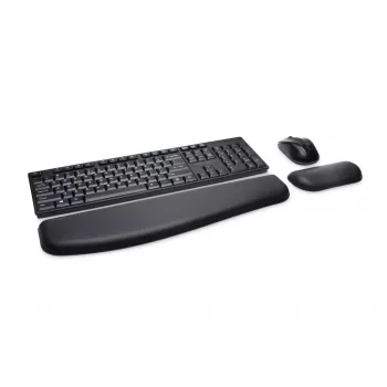 Kensington Pro Fit Wireless Desktop - Alemanha, Tamanho completo (100%), Sem fios, RF sem fios, QWERTZ, Preto, Rato incluído
