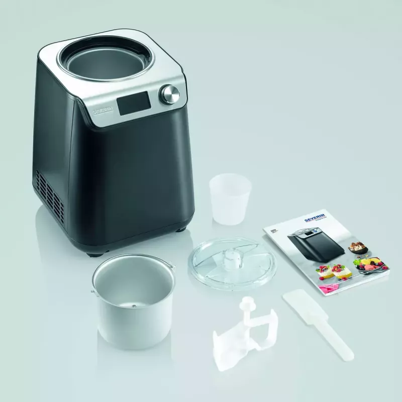 Máquina de gelados Severin EZ 7407 1,2 L 135 W Preto Aço inoxidável