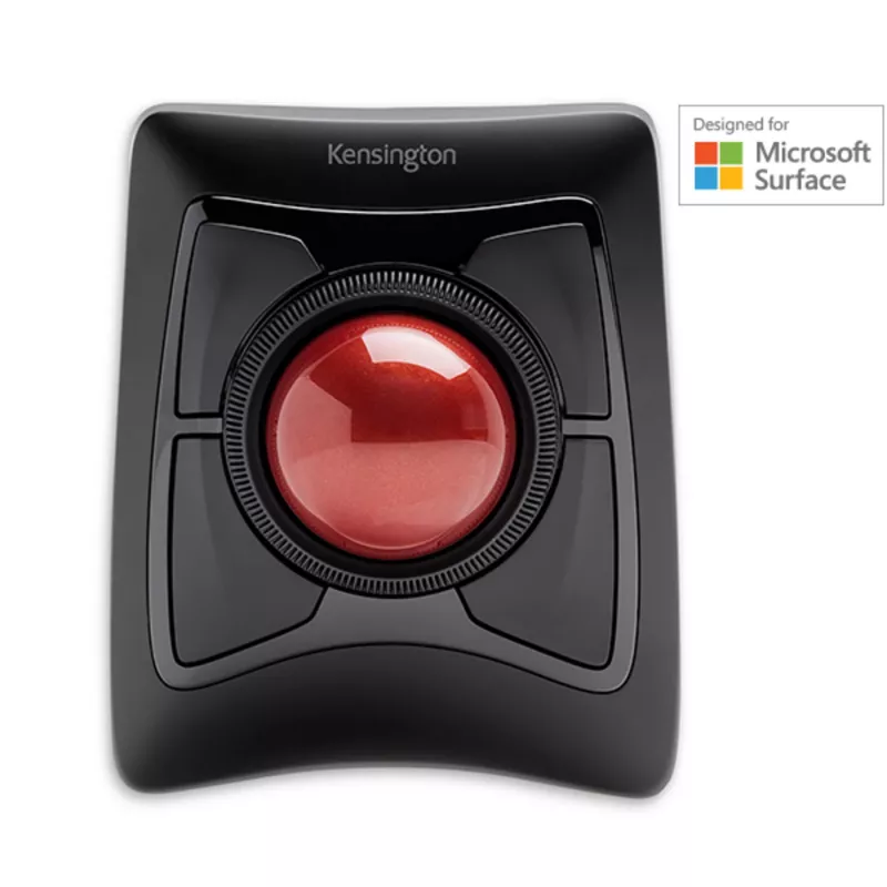 Kensington Expert Rato Trackball sem fios, ambidestro, ótico, RF sem fios + Bluetooth, 400 DPI, Preto