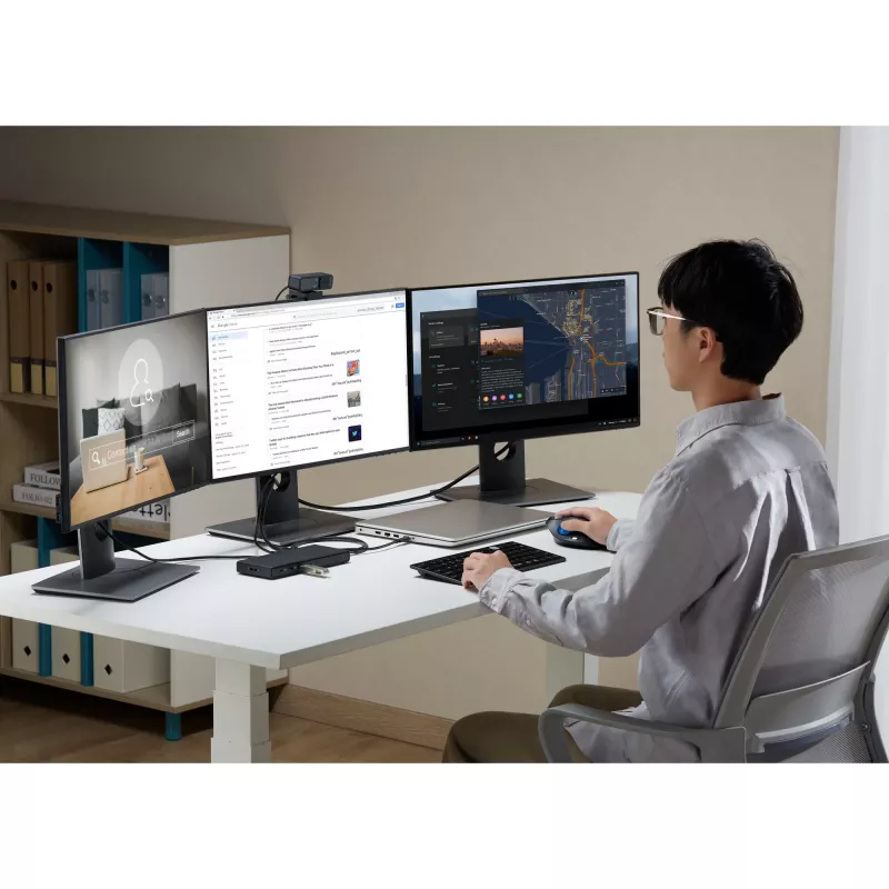 Docking station Kensington SD4842P EQ USB-C 10Gbps Triple Video sem drivers com Power Delivery 100W