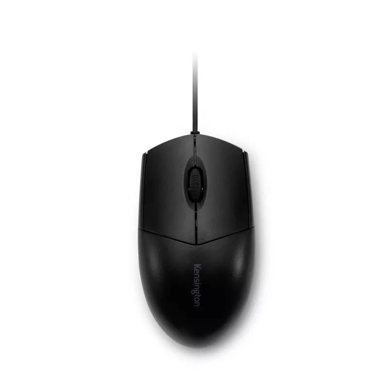 Rato Kensington Pro Fit com fio, lavável, ambidestro, ótico, USB, 1600 DPI, preto