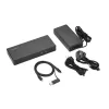 Docking station Kensington SD4781P EQ USB-C e USB-A Dual 4K, com fio, USB 3.2 Gen 2 (3.1 Gen 2) Type-C, 100 W, 3,5 mm, 10,100,1000 Mbit/s, preto
