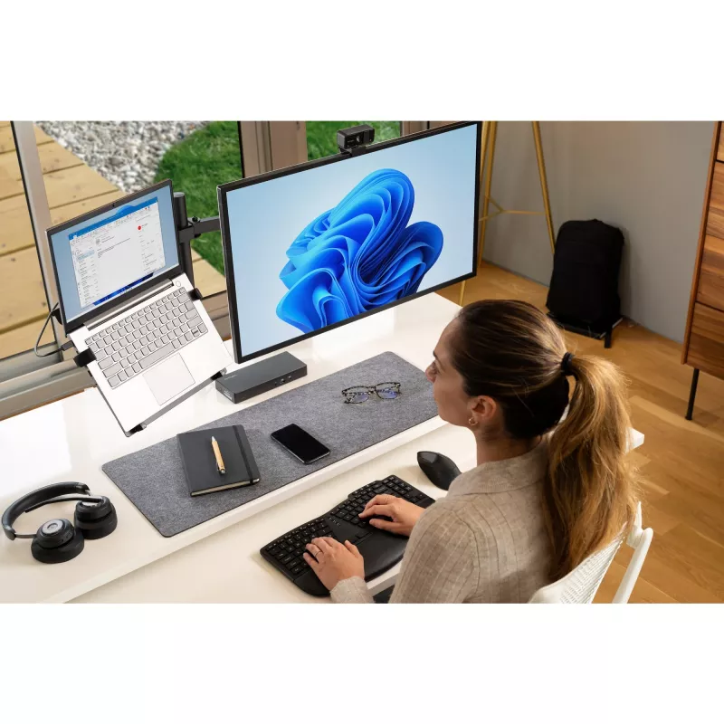 Docking station Kensington SD4781P EQ USB-C e USB-A Dual 4K, com fio, USB 3.2 Gen 2 (3.1 Gen 2) Type-C, 100 W, 3,5 mm, 10,100,1000 Mbit/s, preto