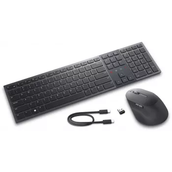 Conjunto teclado e rato DELL KM900 Office RF Wireless + Bluetooth QWERTZ alemão grafite