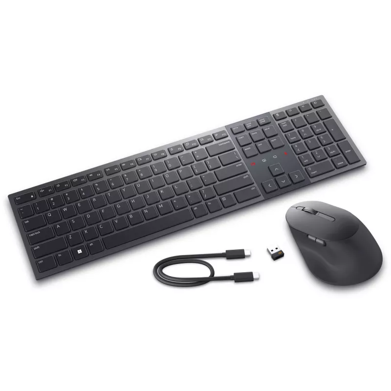 Conjunto teclado e rato DELL KM900 Office RF Wireless + Bluetooth QWERTZ alemão grafite